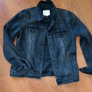 Black woman denim jacket